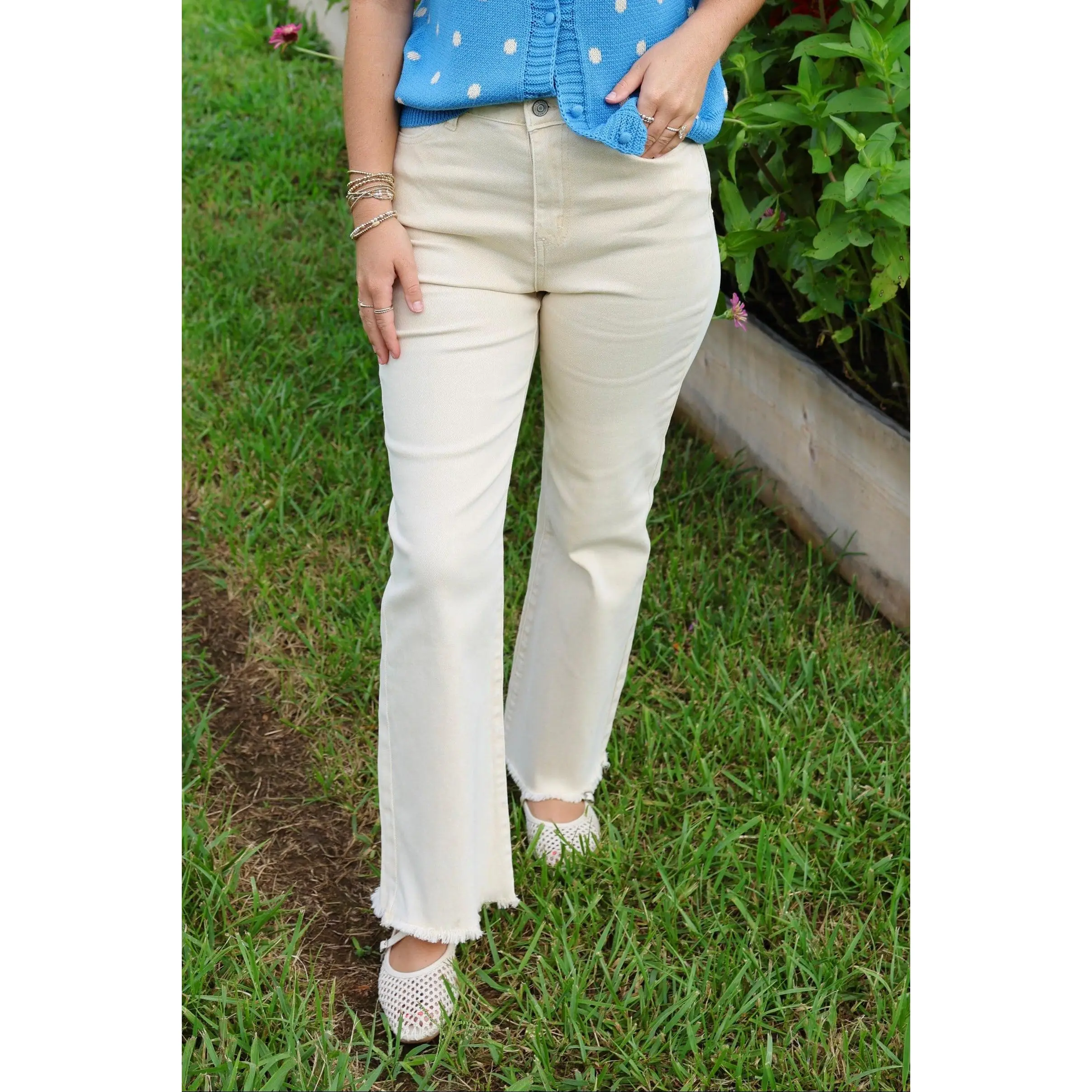 Tell Me This Cream Pants