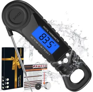 Meat Thermometer Digital – Instant Read Food Thermometer for Cooking, Grilling, Baking, Frying & Candy Making – Kitchen Cooking Gadget Gift for Men, Women, Dad & Mom (Birthday)
