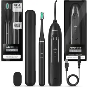 AquaSonic ICON Electric Toothbrush & Water Flosser Bundle - Travel case, charging cord Daily Oral Daily Oral Cleansing AquaSonic ICON Electric Toothbrush & Water Flosser Bundle - Travel case, charging cord Daily Oral Daily Oral Cleansing