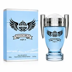 Invincible Aqua Cologne for Men – Eau de Parfum Spray 3.4 oz (100 ml), Long-Lasting Fresh Aquatic Men’s Fragrance, Masculine Everyday Cologne Gift for Men