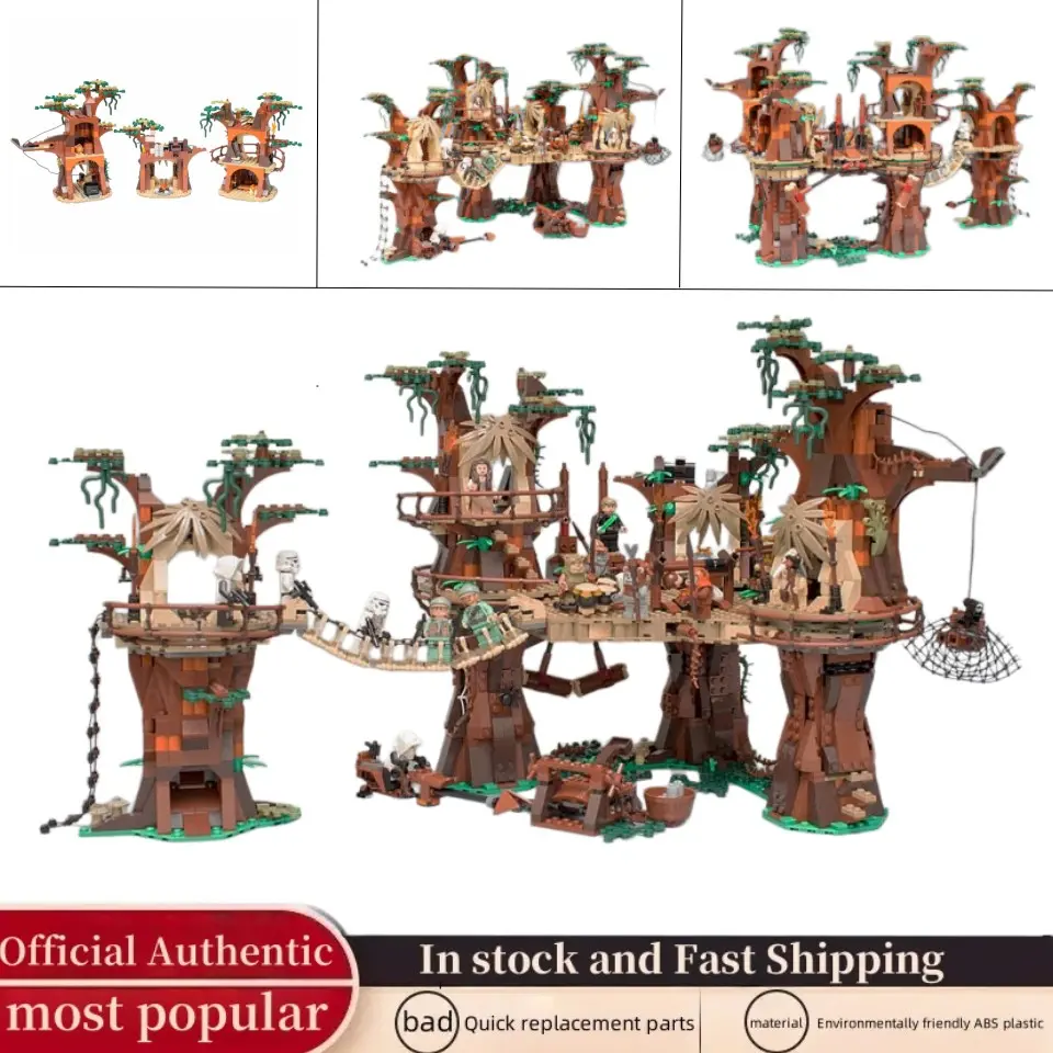 1990pcs Universe Battle Iwok Village Bear Village Compatible 10236 Forest Tribe Space Adventure High Difficulty Building Blocks Set Building Block Sets