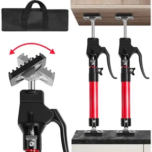 Cabinet Jacks for Installing Cabinets, Heavy-Duty 15.8"-23.6" Jack Rod, 220-lb Capacity Cabinet Installation Tools with Adjustable Non-Slip Pads, Third Hand Tool with Spring-Loaded Pins, 2 Packs