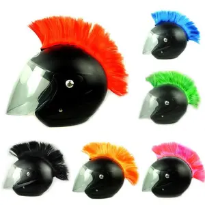 Helmet Wig Cuttable Helmet Decorations Wigs Cockscomb Motocross Full Face Off Road Helmet Decoration Hair Sticker Paste