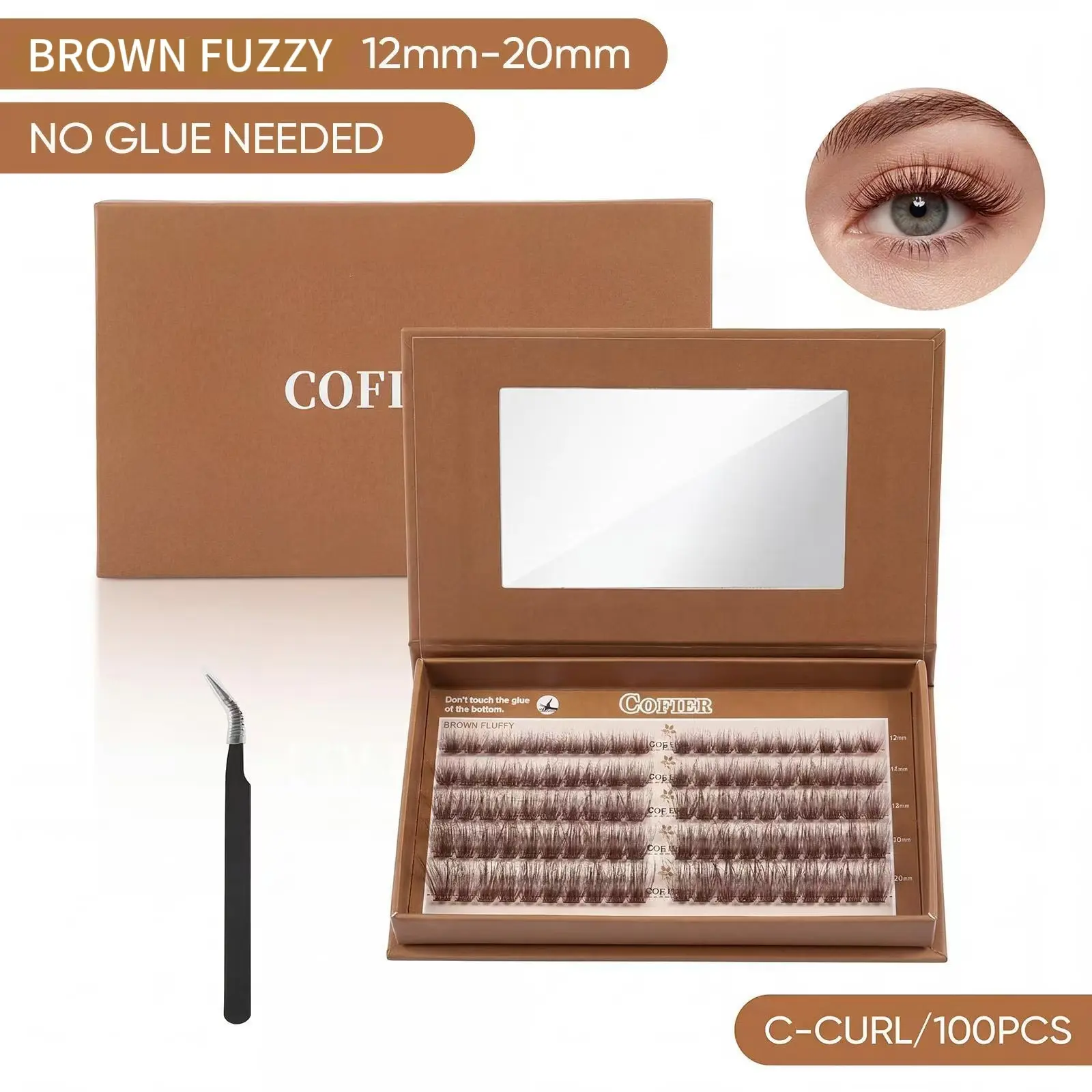 Brown Fuzzy (CC-Curl/100Pcs)