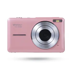 Vivitar Popsnap Portable Point & Shoot Compact Digital Camera - Pink, 16X Adjustable Zoom, 1080p Video, Built-in Flash, Micro SD Compatible, Slim Lightweight Pocket Design
