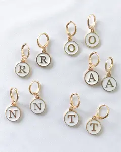 Monogram Huggie Earrings