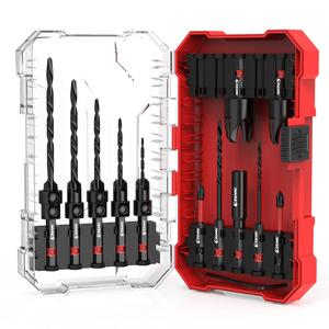 EZARC Countersink Drill Bit Set, 1/4" Hex Shank Screwdriver Drill Bits for Woodworking, Quick Change Work Tools with Storage Box, Father's Day Gift,father'sdaygifts
