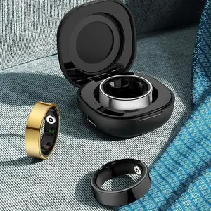 Smart Fitness Tracker Ring - Heart Rate & Blood Oxygen Monitor, Sleep & Exercise Tracking, Step Counter, Waterproof, Bluetooth Connectivity, Built-In Camera, with Charging Case