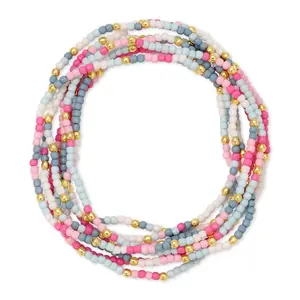 Set/8 Assorted 2mm Seed Bead Bracelets