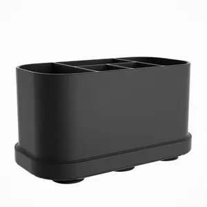 Silicone Toothbrush Holder, 1 Count Multifunctional Multi-grids Storage Rack, Adjustable Organizer For Bathroom Office School Study Room