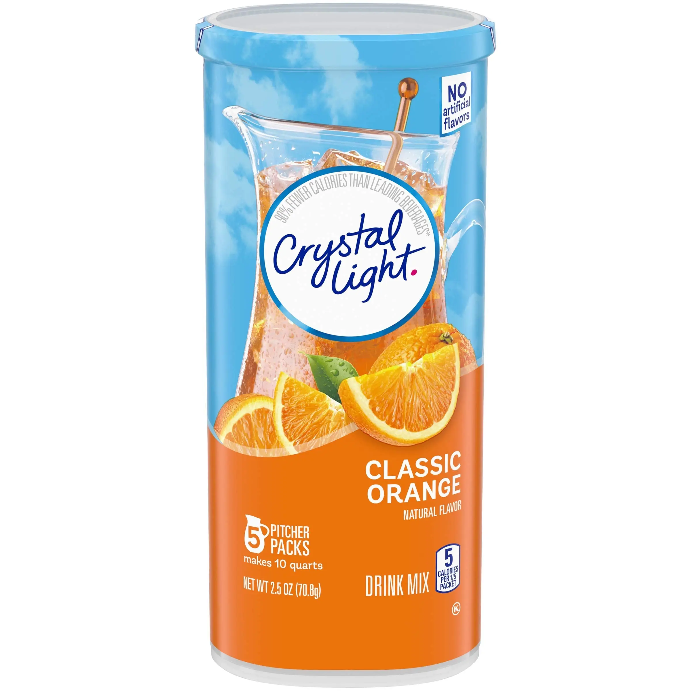 Crystal Light Classic Orange Drink Mix 5 Pitcher Packets