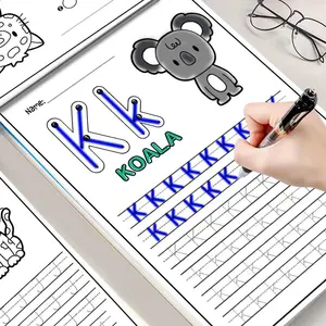 64 Page Alphabet Practice Book for Kids, Tracing Preschool Books, Cute Cartoon Design, Back-To-School Supplies, Easter & Christmas Gift, Durable Paper Pages, Learning Materials