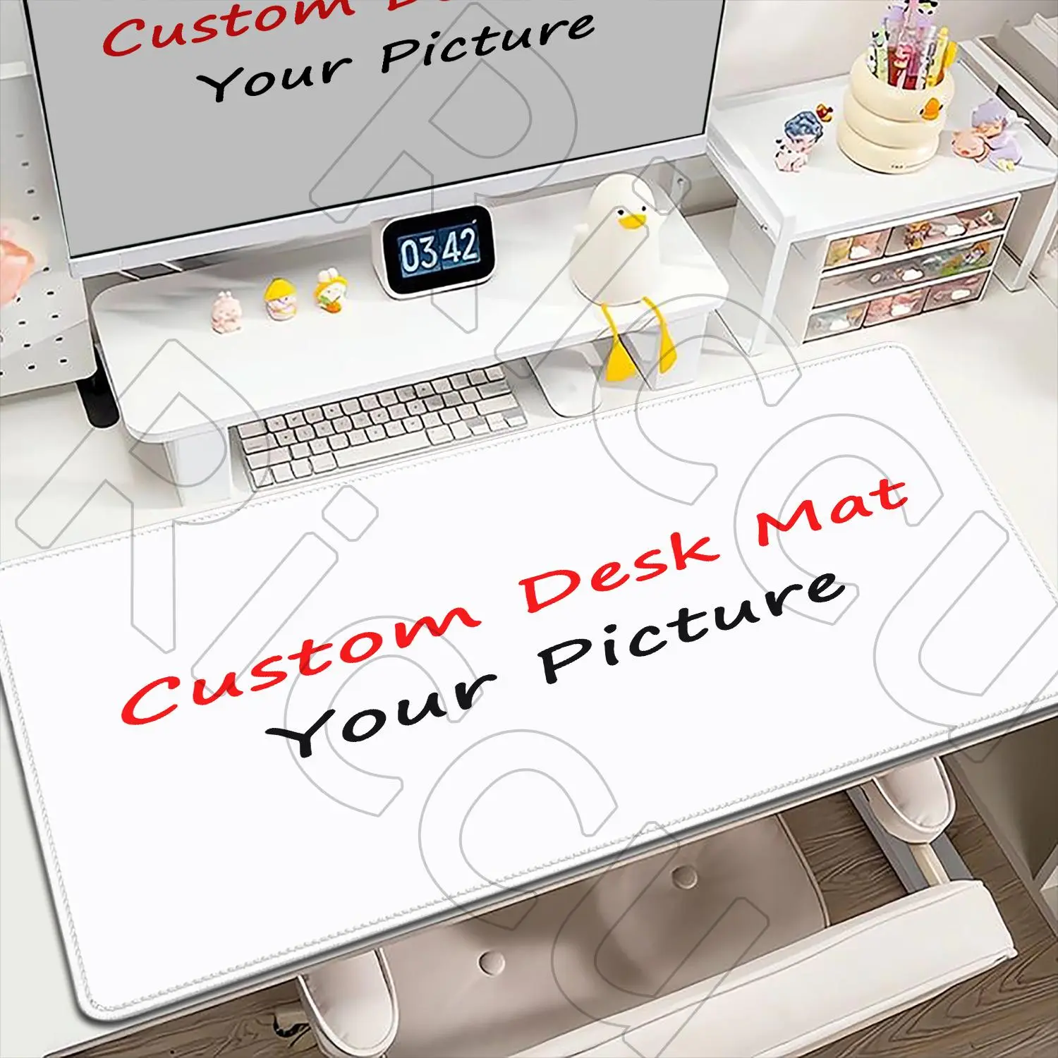 Customized Large Mouse Pad with Your Own Logo, HD Print Extended Gaming Desk Mat, Non-Slip Rubber Base, XXL Keyboard Mousepad for Home Office Decoration, Durable Stitched Edge, 800x300mm