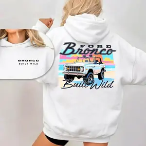 Bronco Built Wild Summer Graphic Hoodie, Ford Bronco Hoodie, Country Girl, Gift For Her