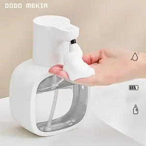 Automatic Soap Dispenser, Wall-Mounted Electric Soap Dispenser with Real-Time Foam Monitoring, Intelligent Induction, USB Charging, Lithium Battery, Plastic Material, for Bathroom, Kitchen, Hotel, Restaurant, Barber Sho