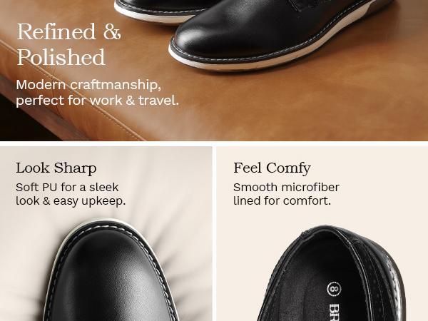 Bruno Marc [Xander] Men's Polished Plain Toe Oxford-Inspired Sneakers Walking Shoes Footwear