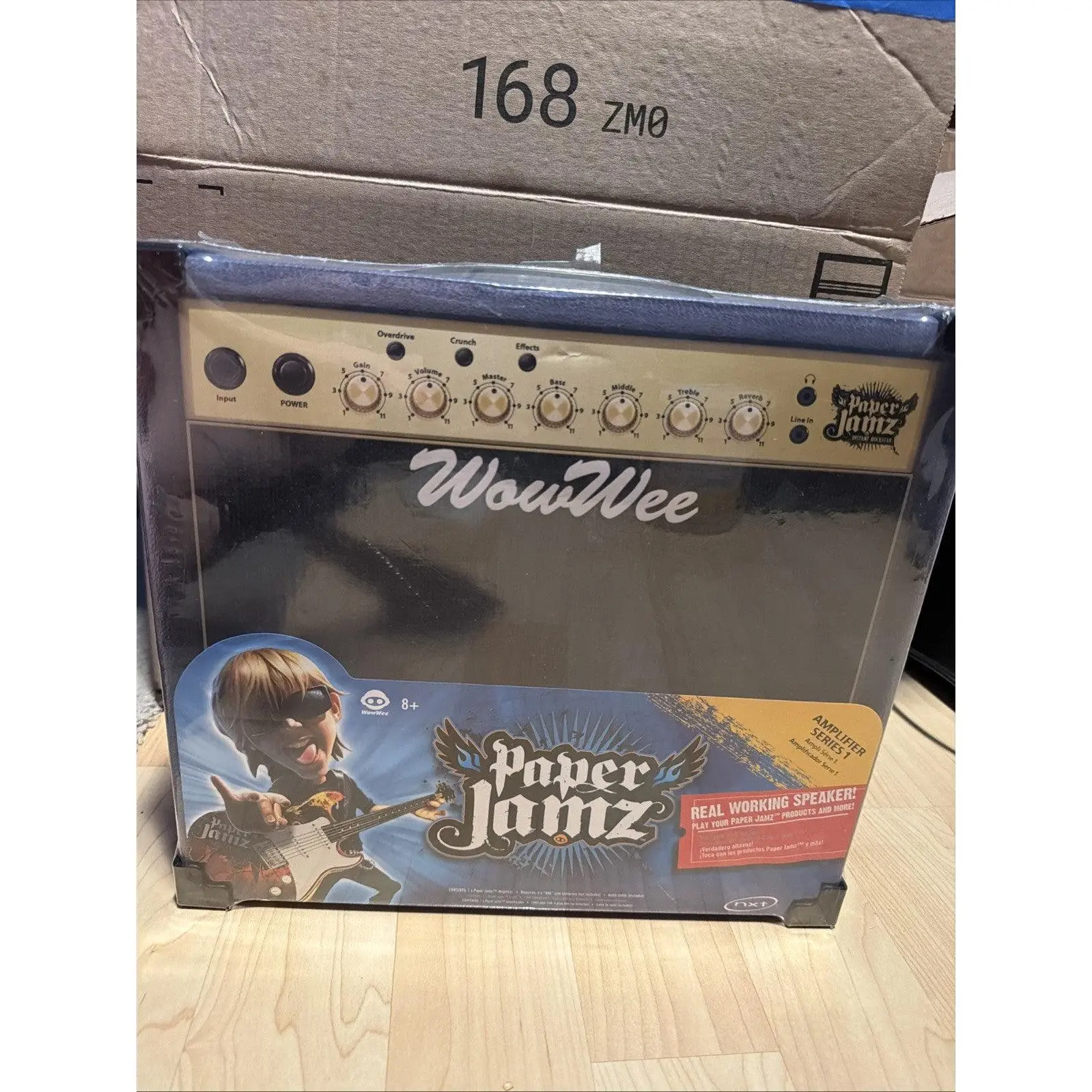 WowWee Paper Jamz Series 1 Silver and Black Amplifier with Audio Cable 62742