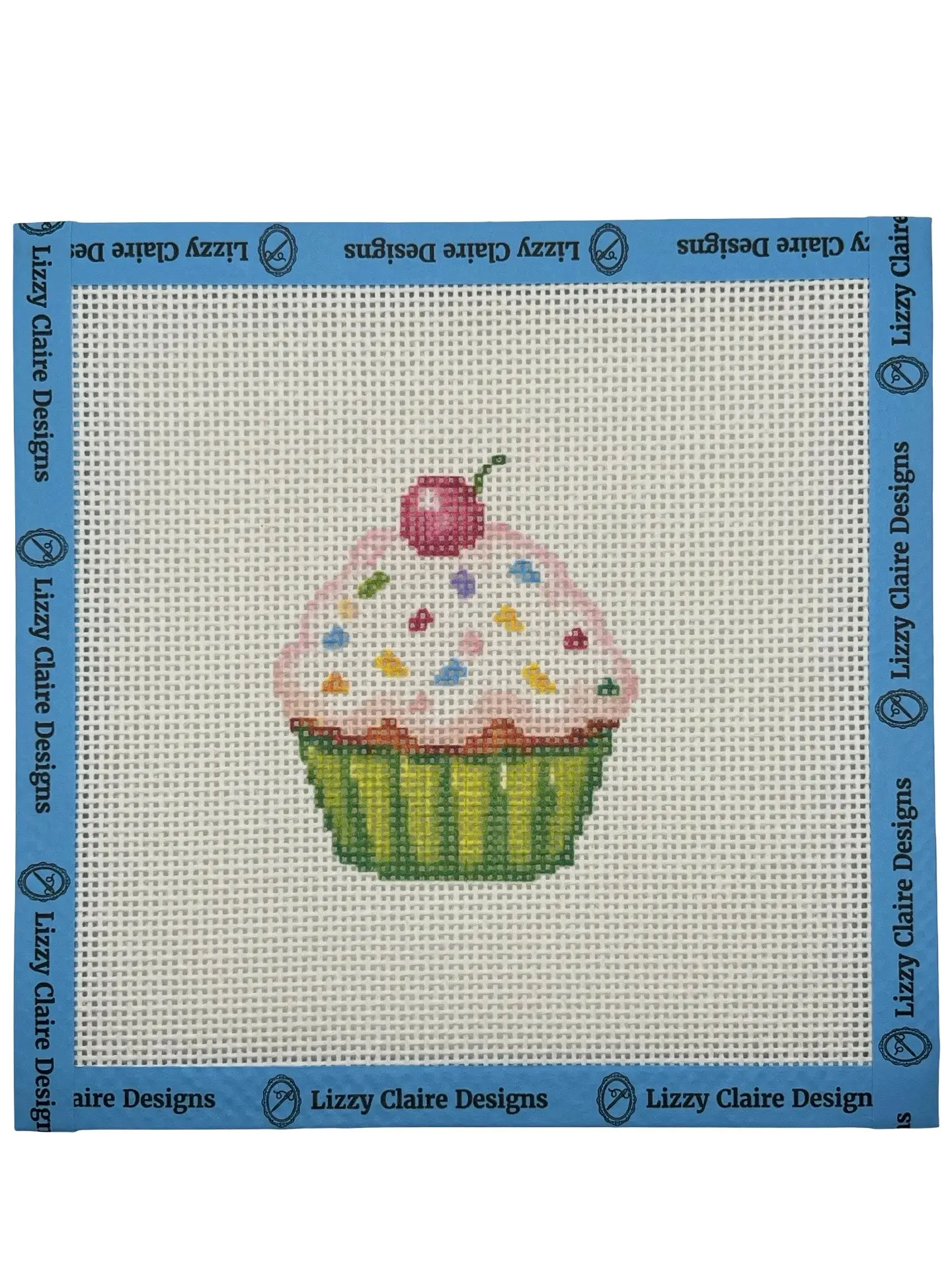 Happy Birthday Cupcake - 13 mesh - 7 x 7 - Needlepoint Canvas