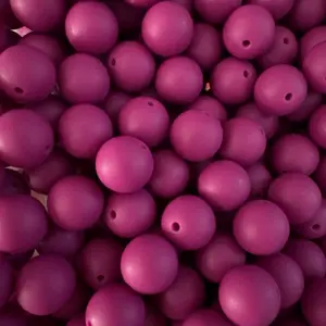 15mm solid color, 25 count of silicone beads