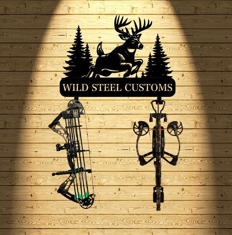 Custom METAL BOW HOLDER, Metal Bow rack, Personalized metal bow holder, Metal