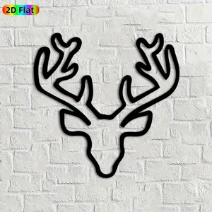 1pc Deer Antler Metal Wall Art, Stylish Deer Antler Statue Mural, Ideal Gift for Christmas, New Year, Nature Decor Enthusiasts, Rust-Resistant Metal Wall Decor Wall Sculptures, Perfect for Outdoor Garden Fence & Indoor Living Room Wall