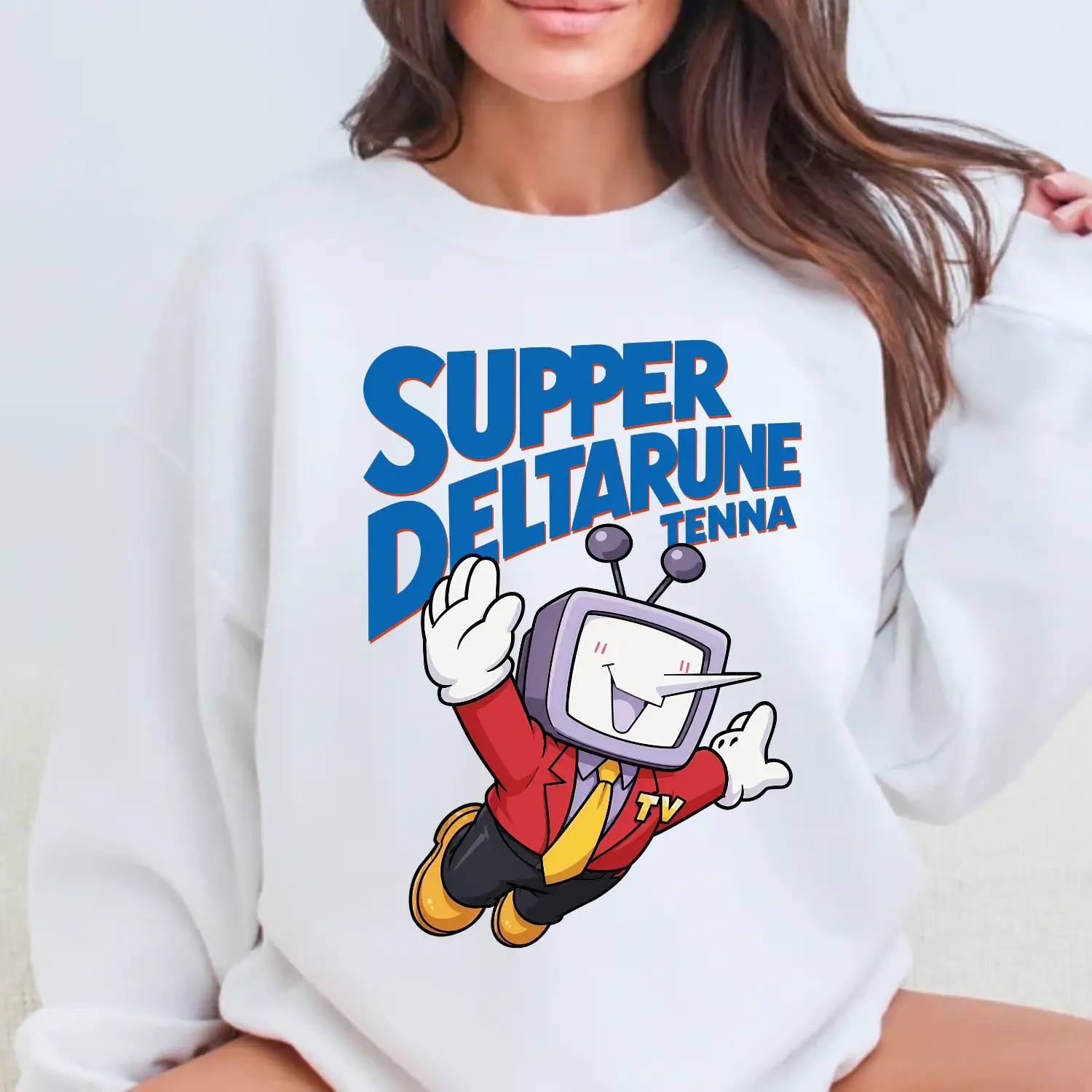 Super Deltarune T3nn4 Shirt, T3nn4 TV Character Tee, Retro Video Game Sweatshirt Hoodie, Funny Gamer Gift, Deltarune Inspired Unisex Shirt