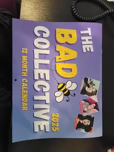 Bad B Collective 12 Month Calendar 2025 - Perfect for Office Stationery Supplies