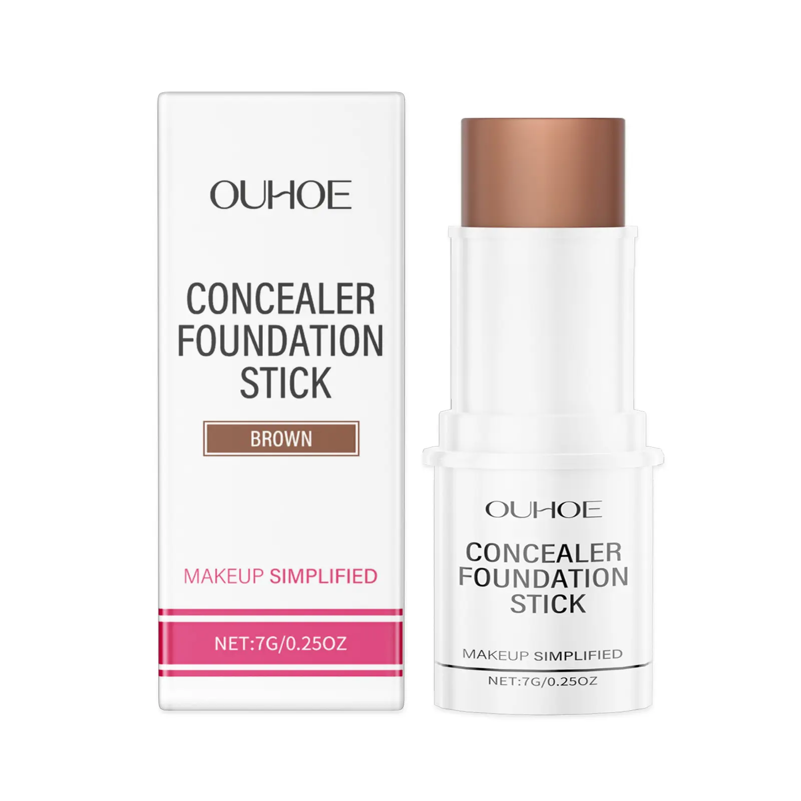 Multi Shade Concealer Foundation Stick 7g, Hydrating Long Lasting Full Coverage Cream Makeup Stick, Portable Twist Spot Cover Foundation for All Skin Tones Tint beauty