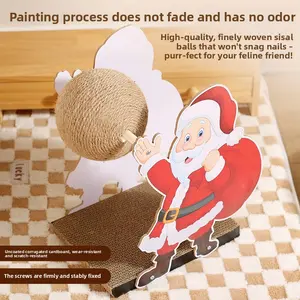 Santa Claus Cat Scratching Board, Standing Cat Scratching Ball, Extra Large Claw Grinder, Self-Entertainment Toy for Cats, Pet Cat Toy small machine washable