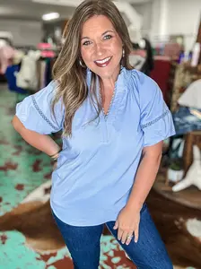Lace Trim Peasant Top Lace Trim Peasant Top