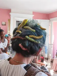 Cute Caterpillar Hair Clip Set, Fun Animal Accessories for Daily, Perfect Easter & Halloween Gift, Realistic Design