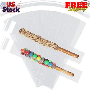 200 Pcs Thickened Pretzel Rod Bags - 2x10 Inches
