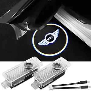 2 sets of new LED car door greeting lights and projection lights. Suitable for MINI Cooper, One R50, R52, R54, R53, R56, Countryman, R60, F55, F56.