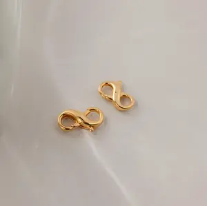 Multipurpose Lobster Clasp Extender Set in 18K Gold by Caitlyn Minimalist