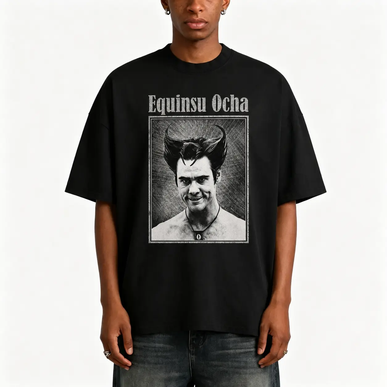 Vinyl Oversized Devil / Equinsu Ocha Graphic T-Shirt Streetwear Holiday Wear y2k cotton fashion Streetwear Lover Gift Top Trending