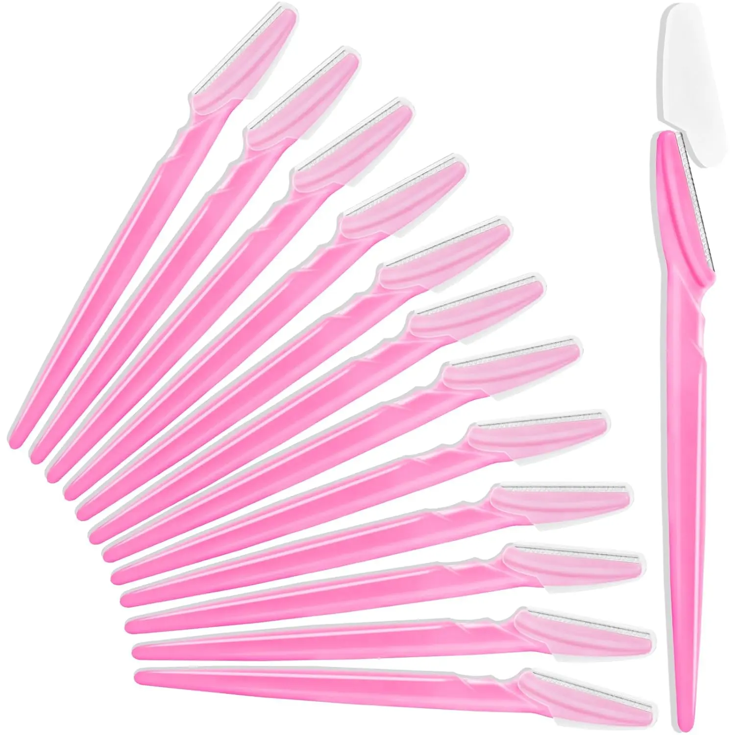 Summer Spring Gift 12 Pcs Eyebrow Razors, Face Razors Multipurpose, Exfoliating Dermaplaning Tools, Eyebrow Trimmers Shaver with Protective Cover, Facial Hair Removal for Women Men Body Use