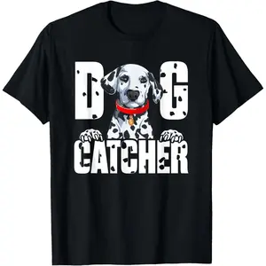 Casual Cotton shortsleeve tees Soft Dog Catcher Costume Dalmatian Easy Family Costume T-Shirt