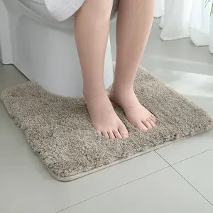 Super Absorbent Bathroom U-Shaped Toilet Mat, Plush Toilet Rug, Soft Highly Absorbent, Quick Dry, Non-Slip Soft Comfort Carpet, Bathroom Floor Mat
