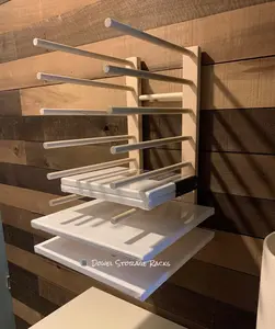 Wall Mount Art Storage/Drying Rack - 18.5" x 8" with 12" dowels