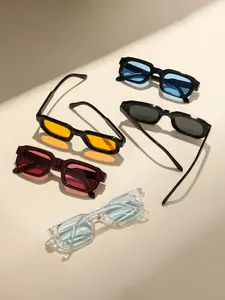 5 Pcs Fashion Men's Glasses Classic Oval Frame Small Frame Women's Glasses, Ideal for Outdoor Parties, Vacations, Travel, Decor, Photo Props, Gifts