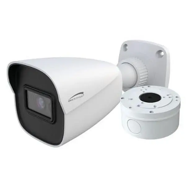 4MP H.265 AI BULLET IP CAMERA, IR, 2.8MM LENS, INCLUDED JUNC BOX, WHITE HOUSING,