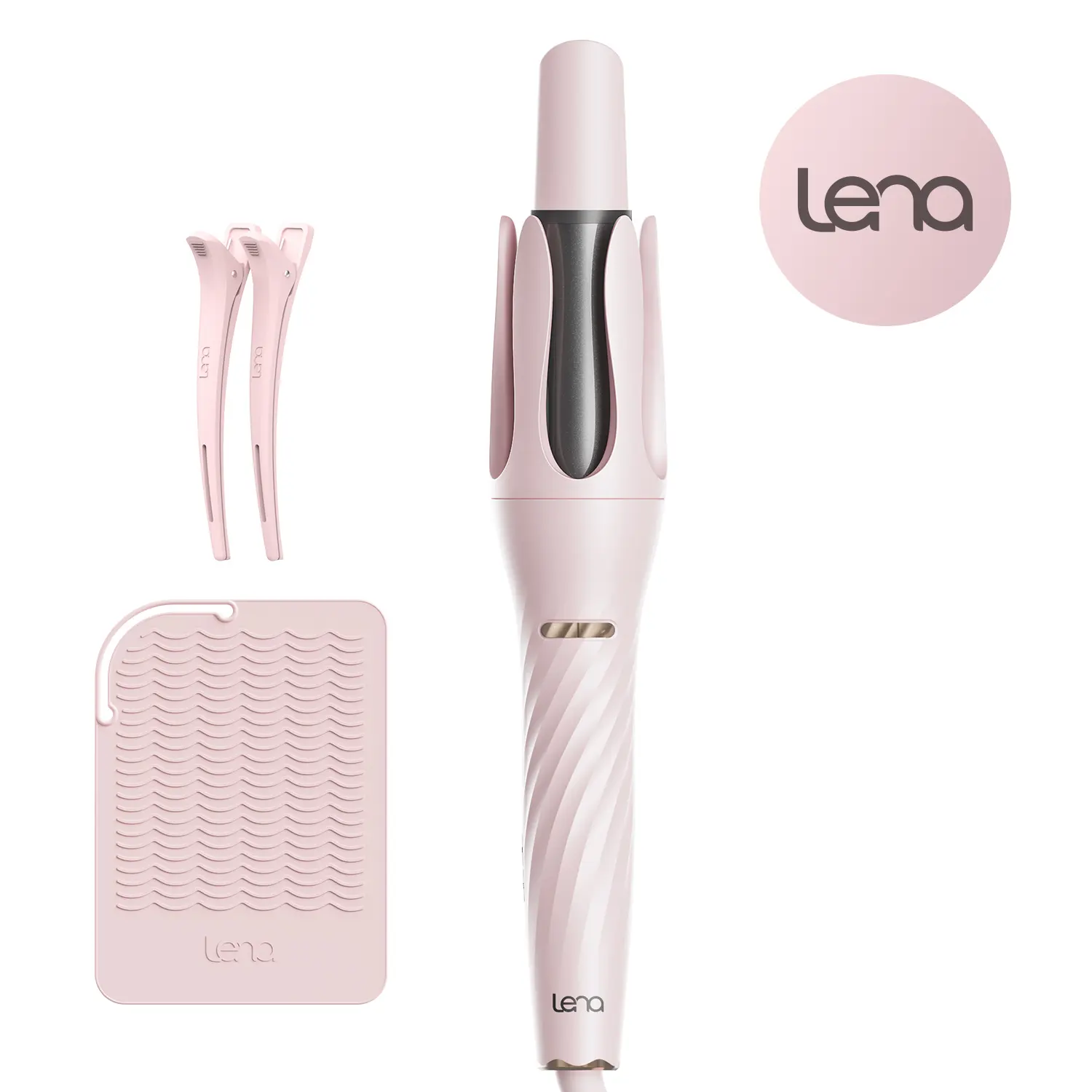 LENA Automatic Hair Curling Iron, 1.25 inch Hair Curler, Negative Ion Automatic Hair Hair Curl Wand, 3 Modes Temperatures Curling Iron for Women, Hair Styling Tools for Home, Hair Curler Traditional Adjustable