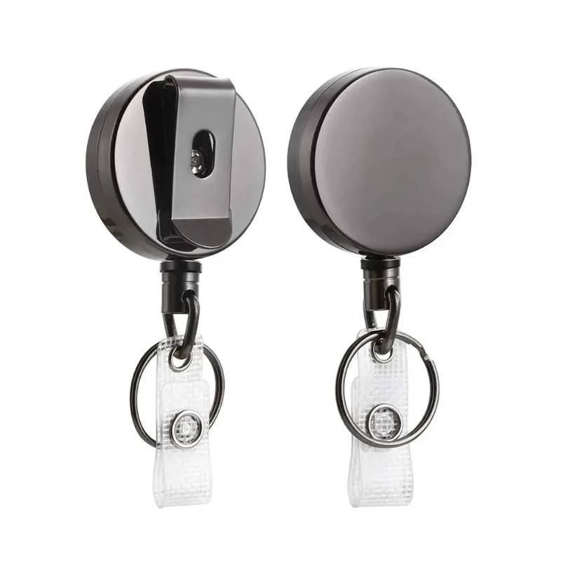 Metal Wire Keychain Pull Recoil Sporty Key Ring Retractable Keyring Anti Lost ID Card Holder Telescopic Burglar Chain Organizer