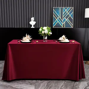Luxury Velvet Tablecloth, Hotel Banquet Rectangular Table Cover, High-End Atmosphere Dining Room Table Set, Multiple Colors Available