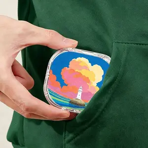 Minimalist Ins Tropical Plant Tea Bag Storage Box, Mini Portable Design, Moisture-Proof Dustproof Pressure-resistant, Tea Bag Sorting Box for Daily Commute