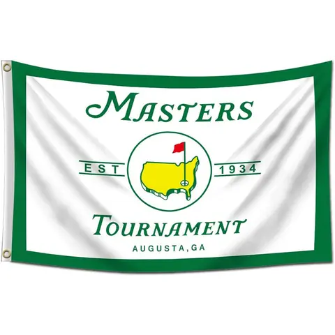 Masters Tournament 3x5 Ft Polyester Golf Flag with 4 Brass Grommets - 60x40 in Home Decor Items, Indoor/Outdoor Tapestry, Dorm Gift for Guys