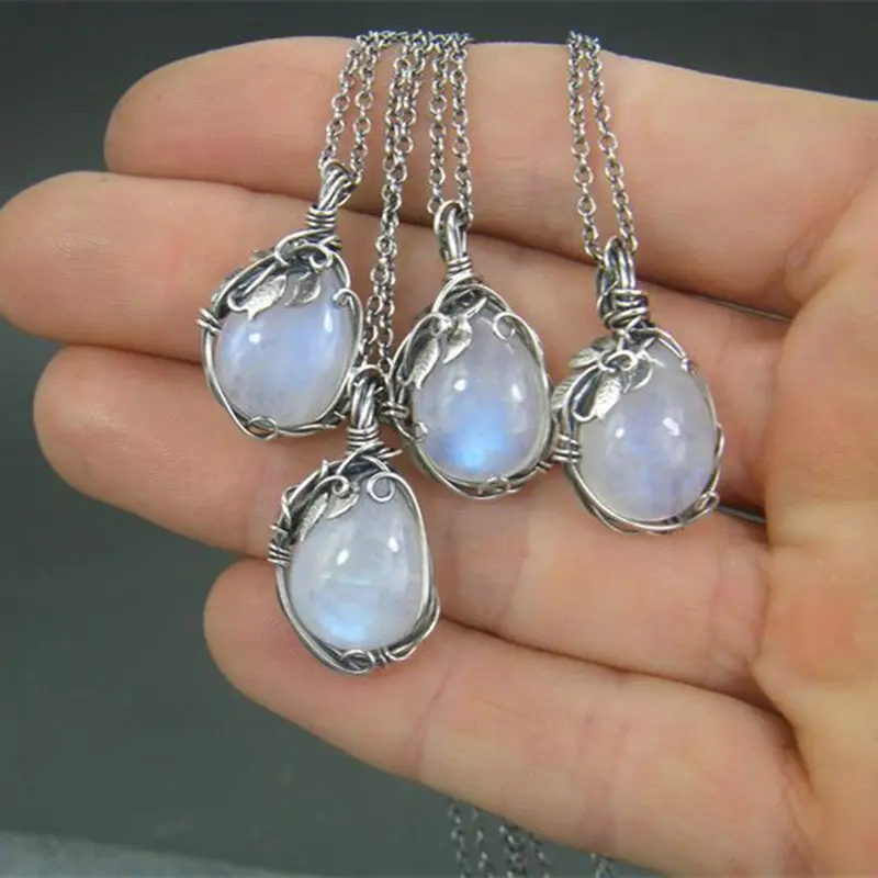 New Arrival Jewelry, Vintage Wound Moonstone Necklace, Fashion Jewellery for Women, Gift for Girls