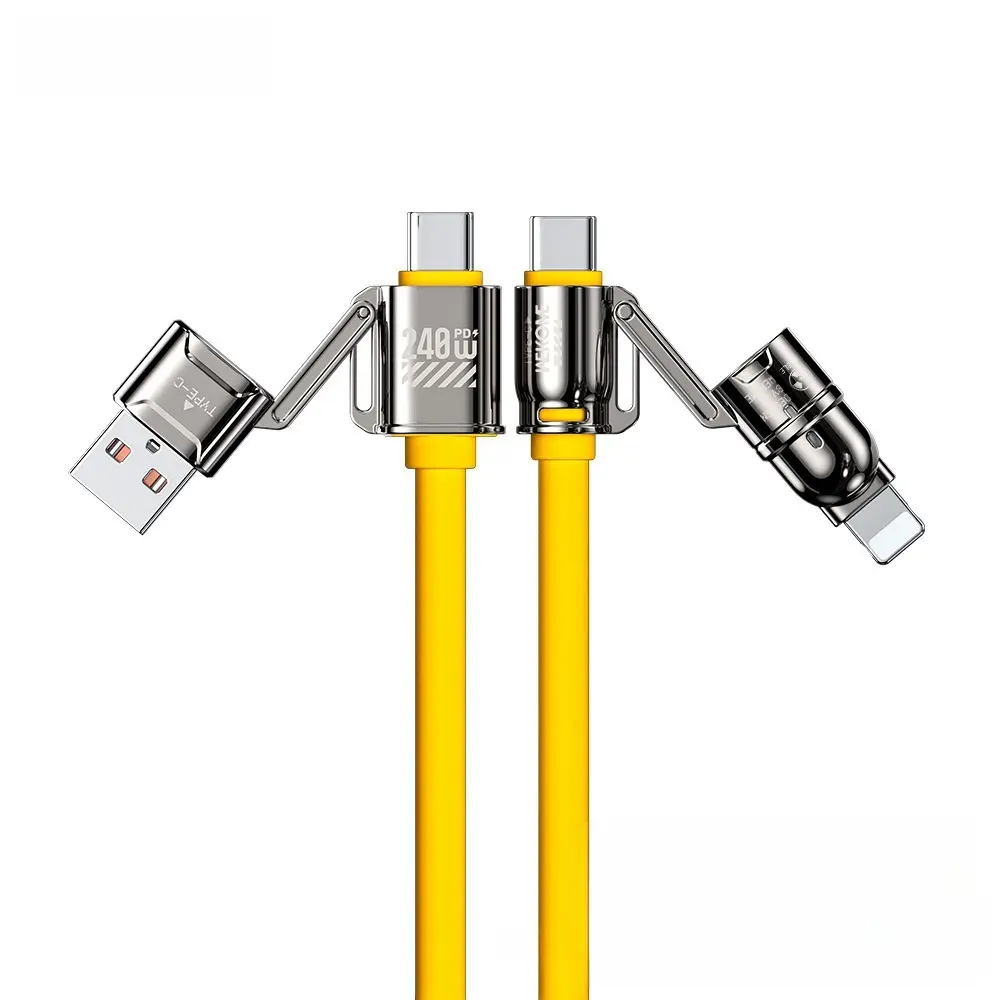 TLXT wekome Four-Interface Charging Cable for Smartphones, 240W Fast Charging - Electronic Charger Mobile Cellphone Smartphone Electronic