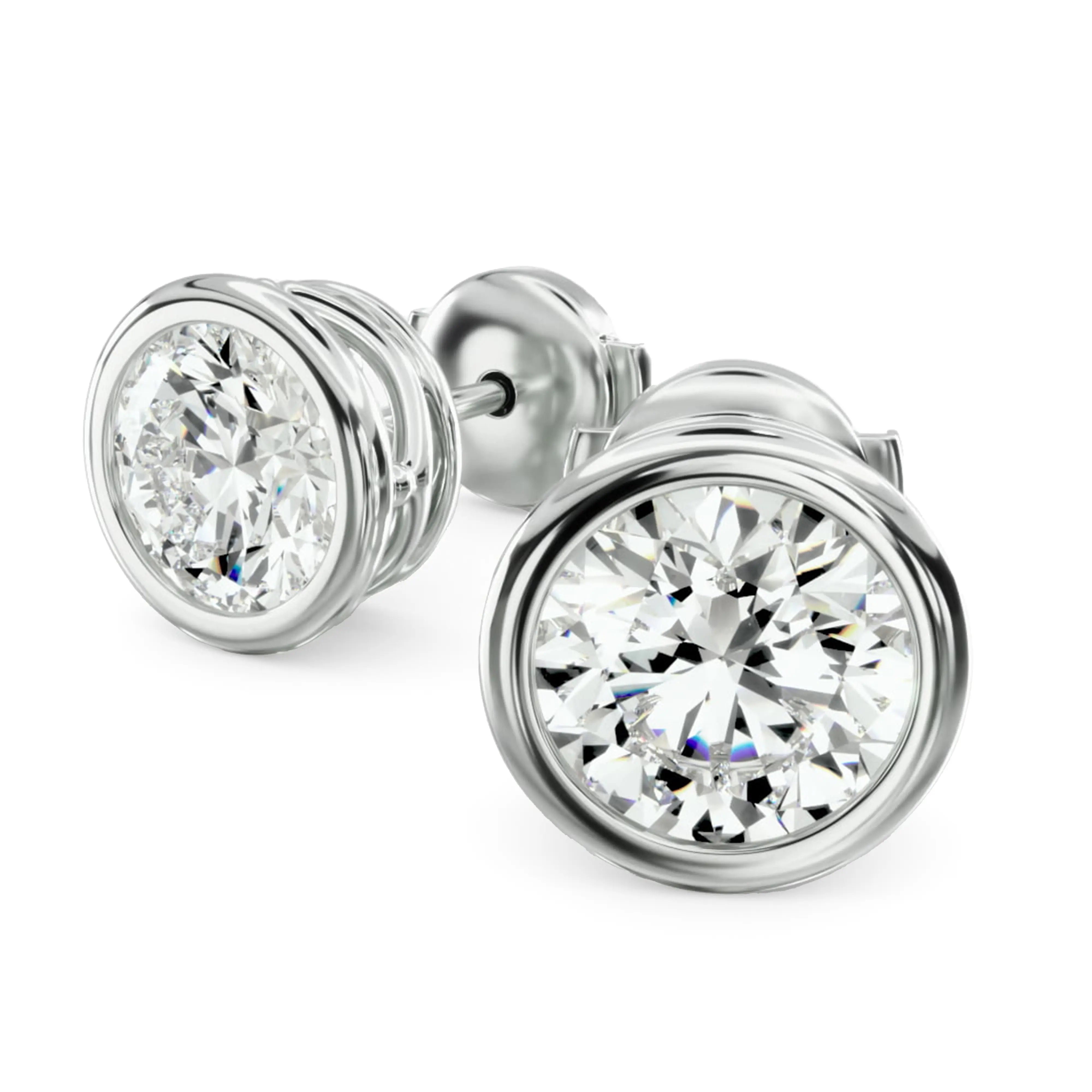【#M241】 (Mike) 925 Sterling Silver Synthetic Moissanite earrings