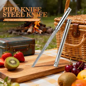 【High Hardness Outdoor Straight Knife】Pen-Shape Portable Full Steel Blade  Sharp & Smooth Cutting! Perfect for Camping/Daily Use #OutdoorTool #EDCKnife